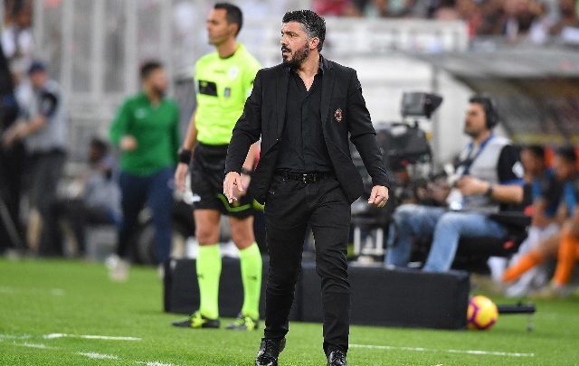 Gattuso, allenatore del Milan. Foto ANSA
