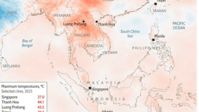 ondata di caldo sud-est asiatico